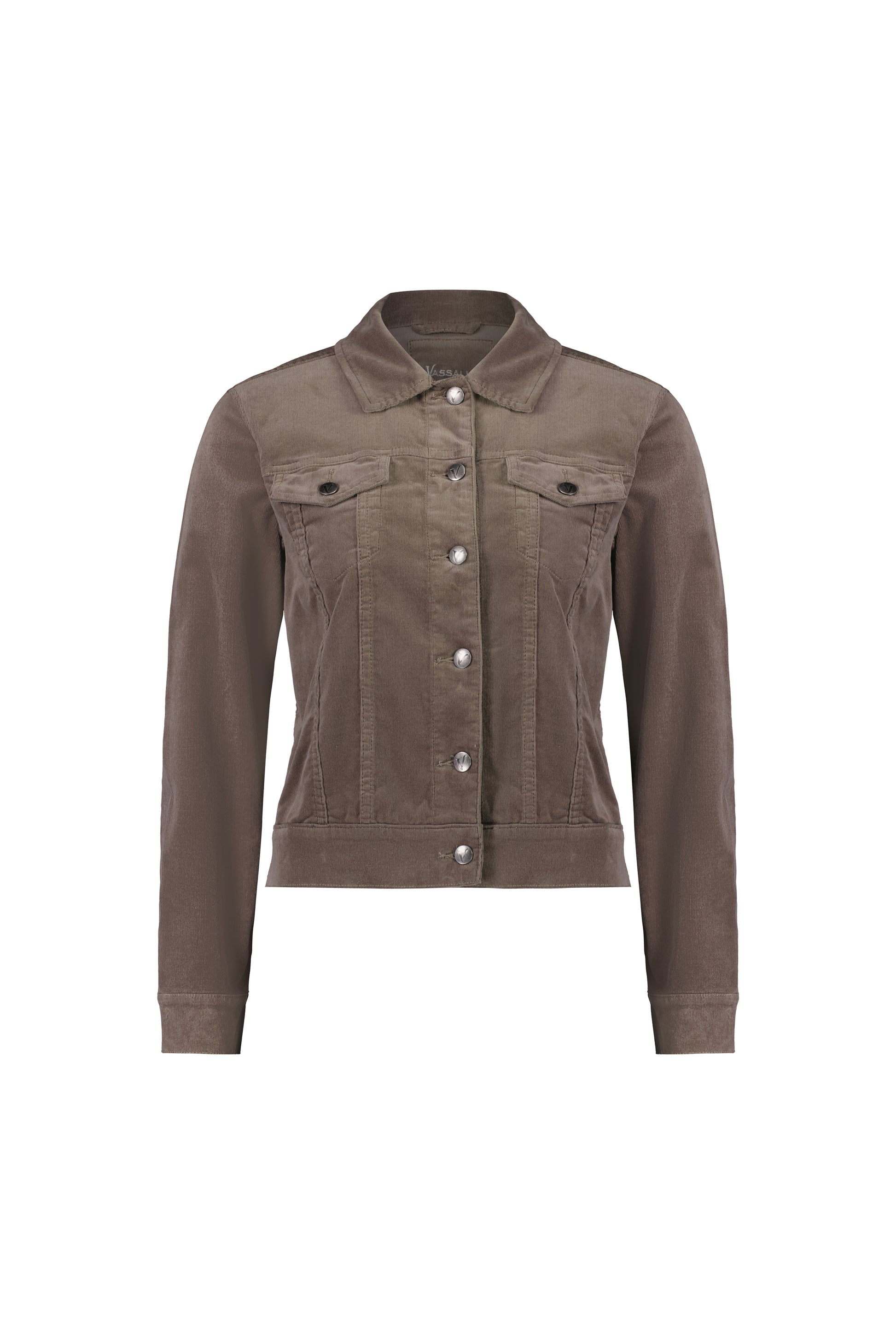 4051M Taupe - Pinwale Cord Denim Jacket - Vassalli