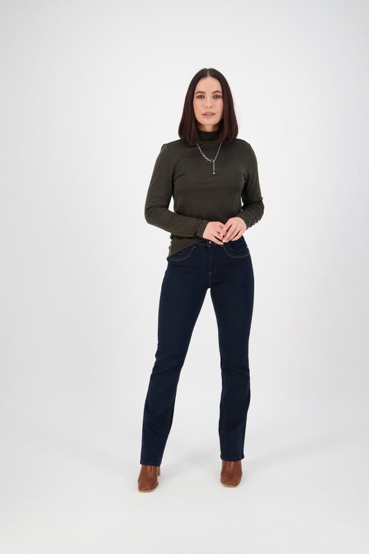 5557 Indigo Denim - Straight Leg Full Length Jean - Vassalli