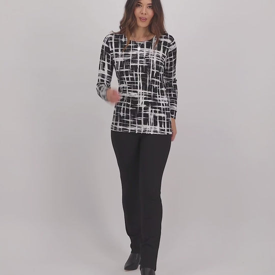 234 Colombia - Slim Leg Full Length Printed Ponti Pull On Vassalli