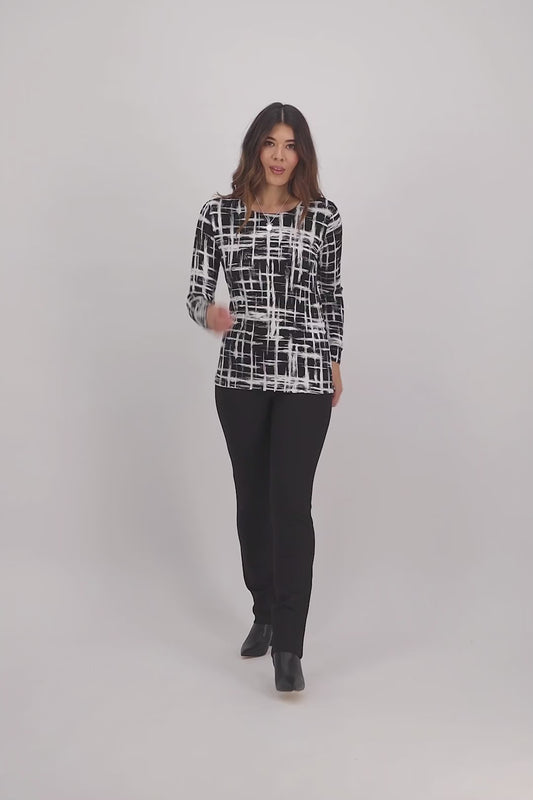 234 Colombia - Slim Leg Full Length Printed Ponti Pull On Vassalli